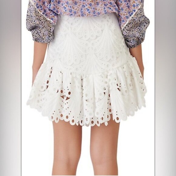 NWT MAJE Julie Guipure Lace Mini Skirt 36 us 4 - Picture 2 of 13